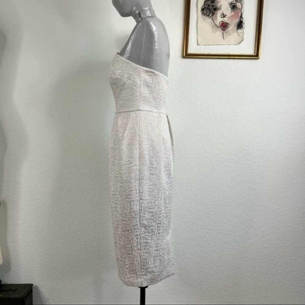 TED BAKER Langley Filippa Strapless Metallic Dress - Picture 6 of 14